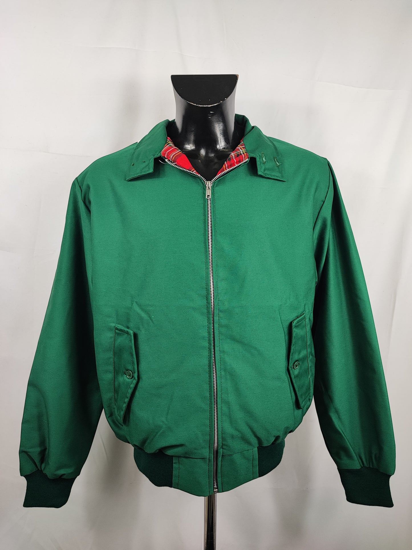Giacca Harrington verde da uomo in cotone  Made in England - Man Green Harrington Jacket