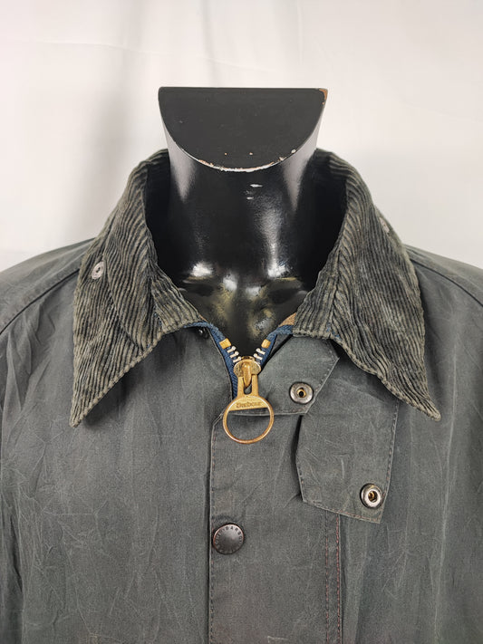Barbour Giacca Beaufort vintage blu C50/127cm Navy Wax Vintage Beaufort jacket XXL