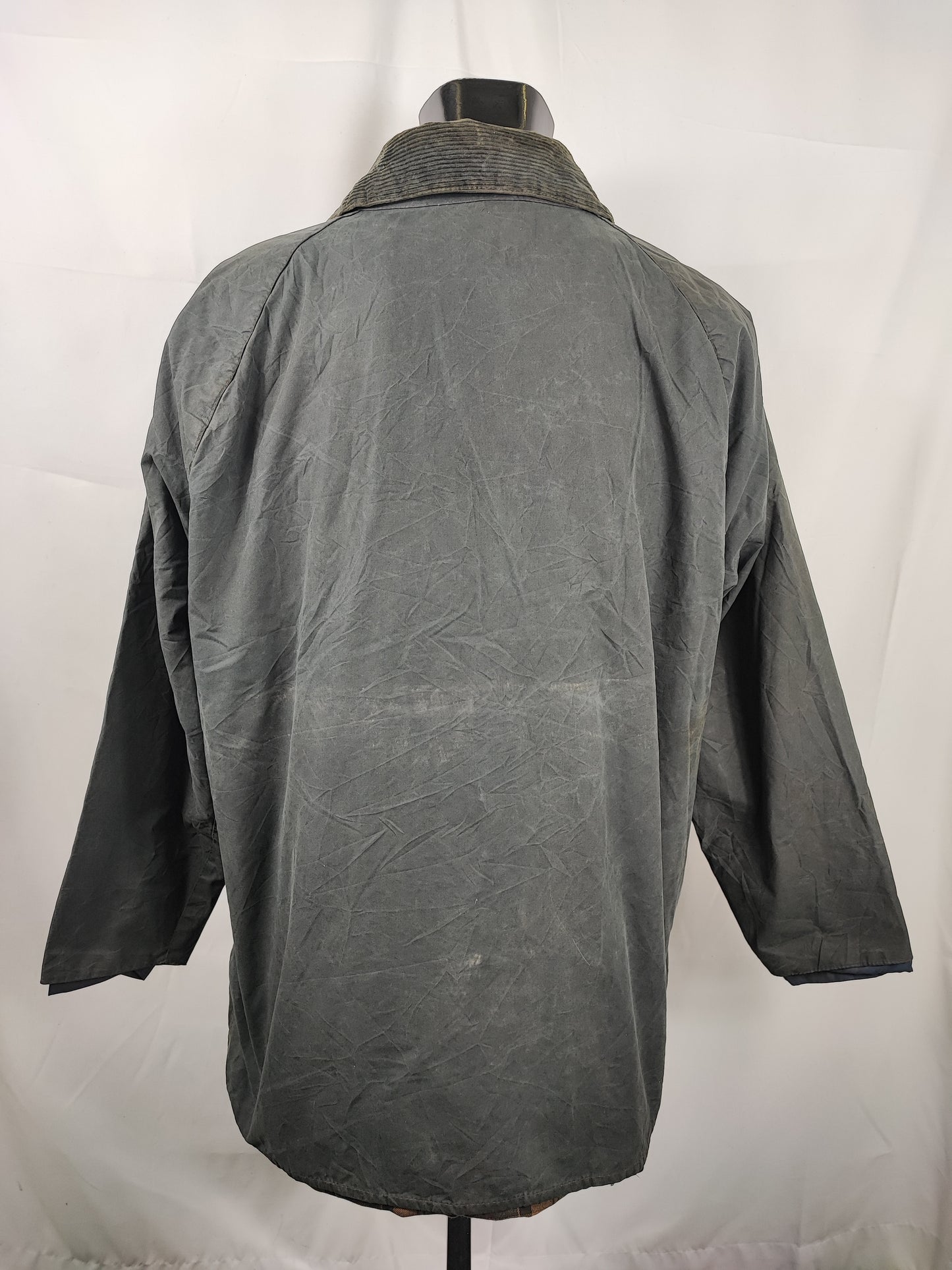 Barbour Giacca Beaufort vintage blu C50/127cm Navy Wax Vintage Beaufort jacket XXL