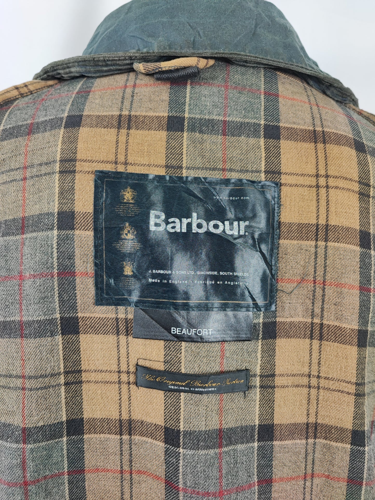 Barbour Giacca Beaufort vintage blu C50/127cm Navy Wax Vintage Beaufort jacket XXL