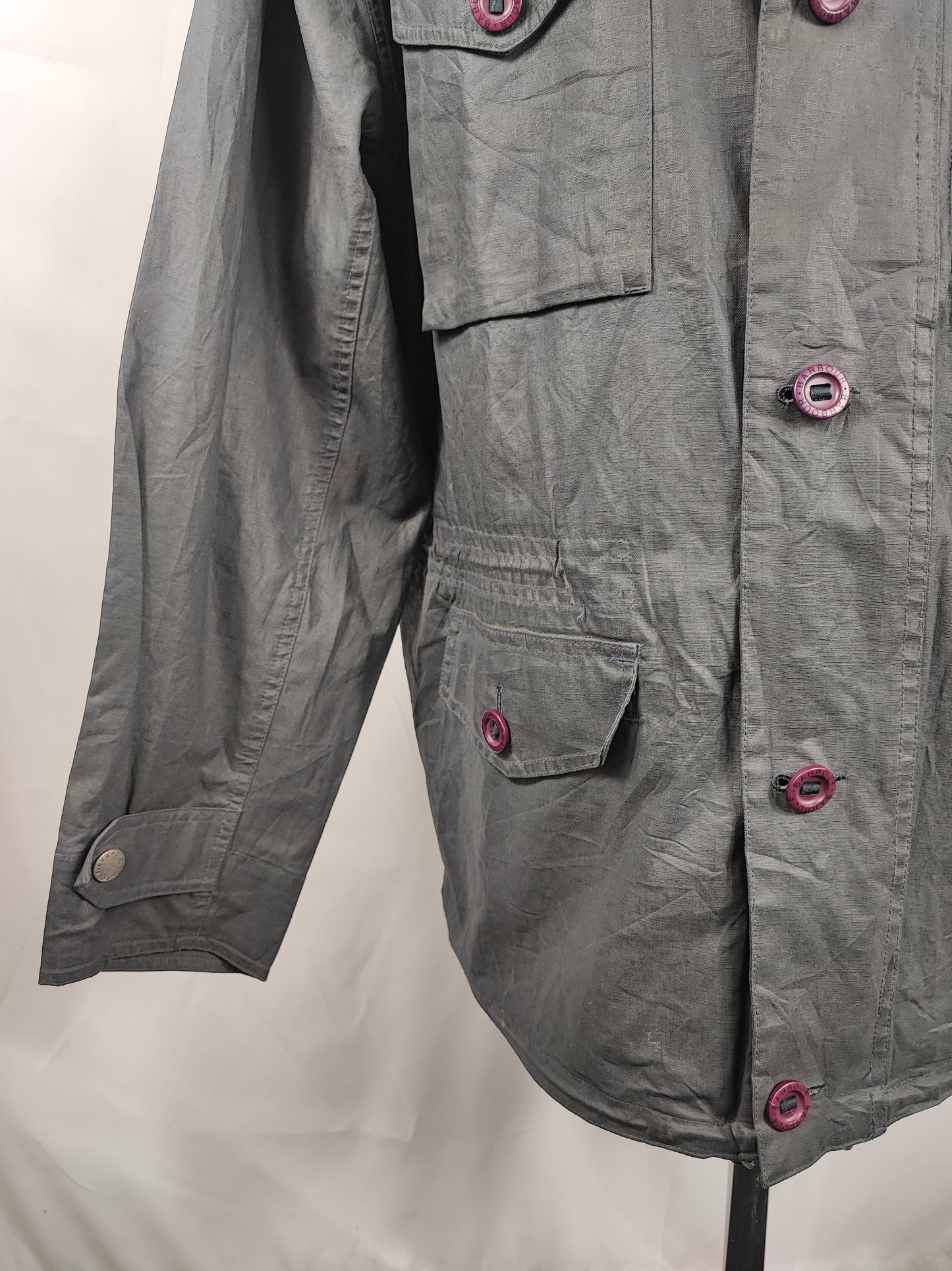 Giacca Barbour blu da uomo leggera XXL Man Cotton Linen Sapper Jacket size XXL