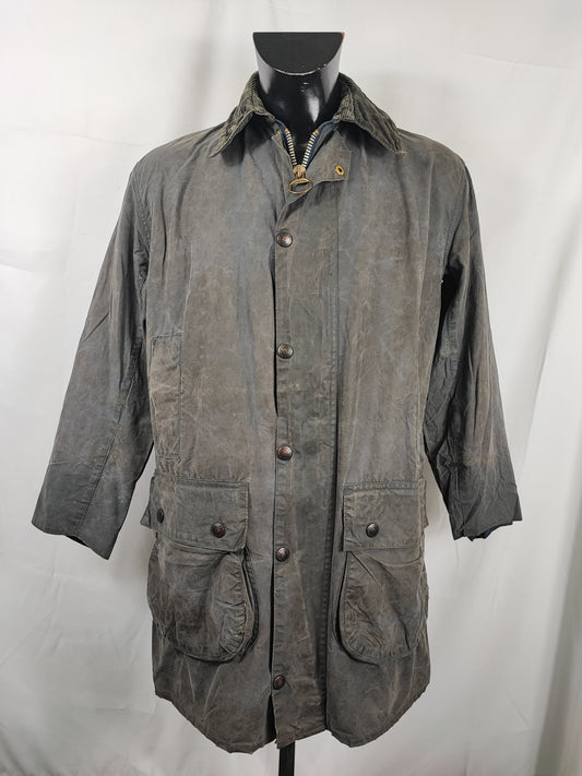 Giacca Barbour Unisex Border blu C36/91cm tg.46 - Navy Wax Border Jacket Size Small C36