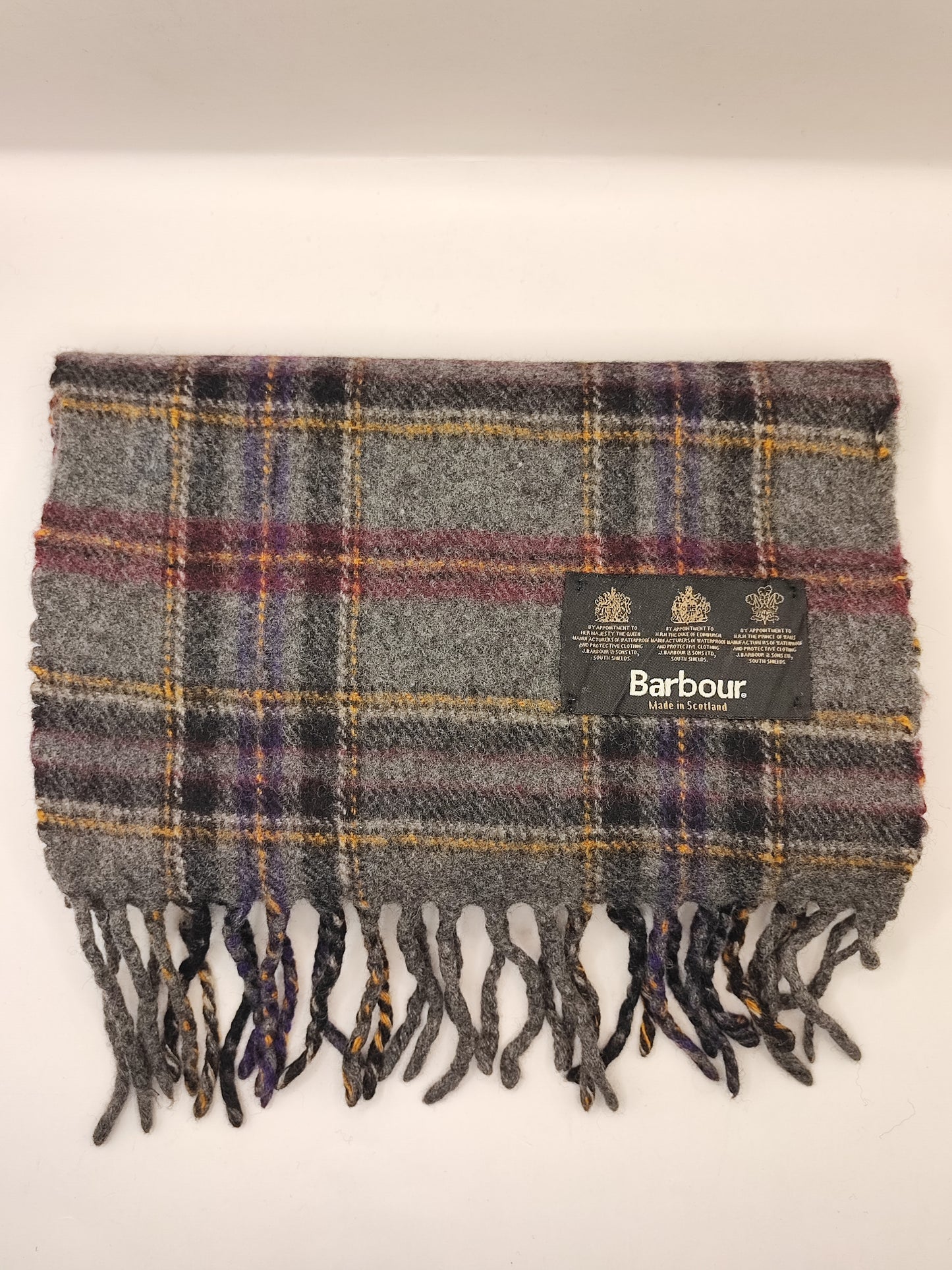 Sciarpa Barbour in lana grigia