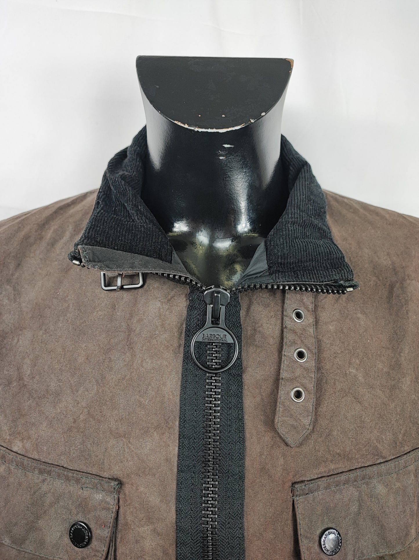 Giacca Barbour International Tennant grigio Large- Man Grey International Tennant Jacket Size L