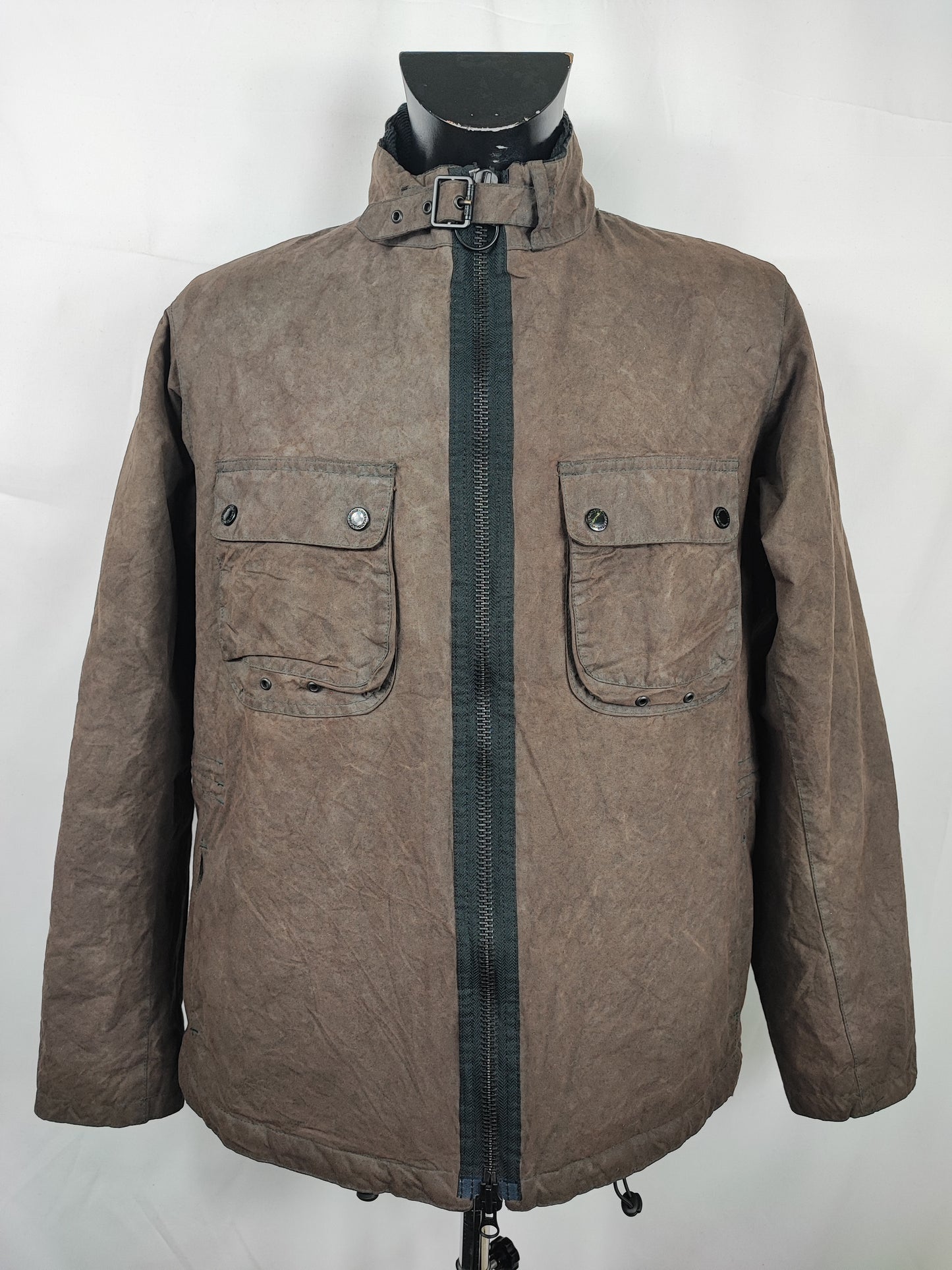 Giacca Barbour International Tennant grigio Large- Man Grey International Tennant Jacket Size L