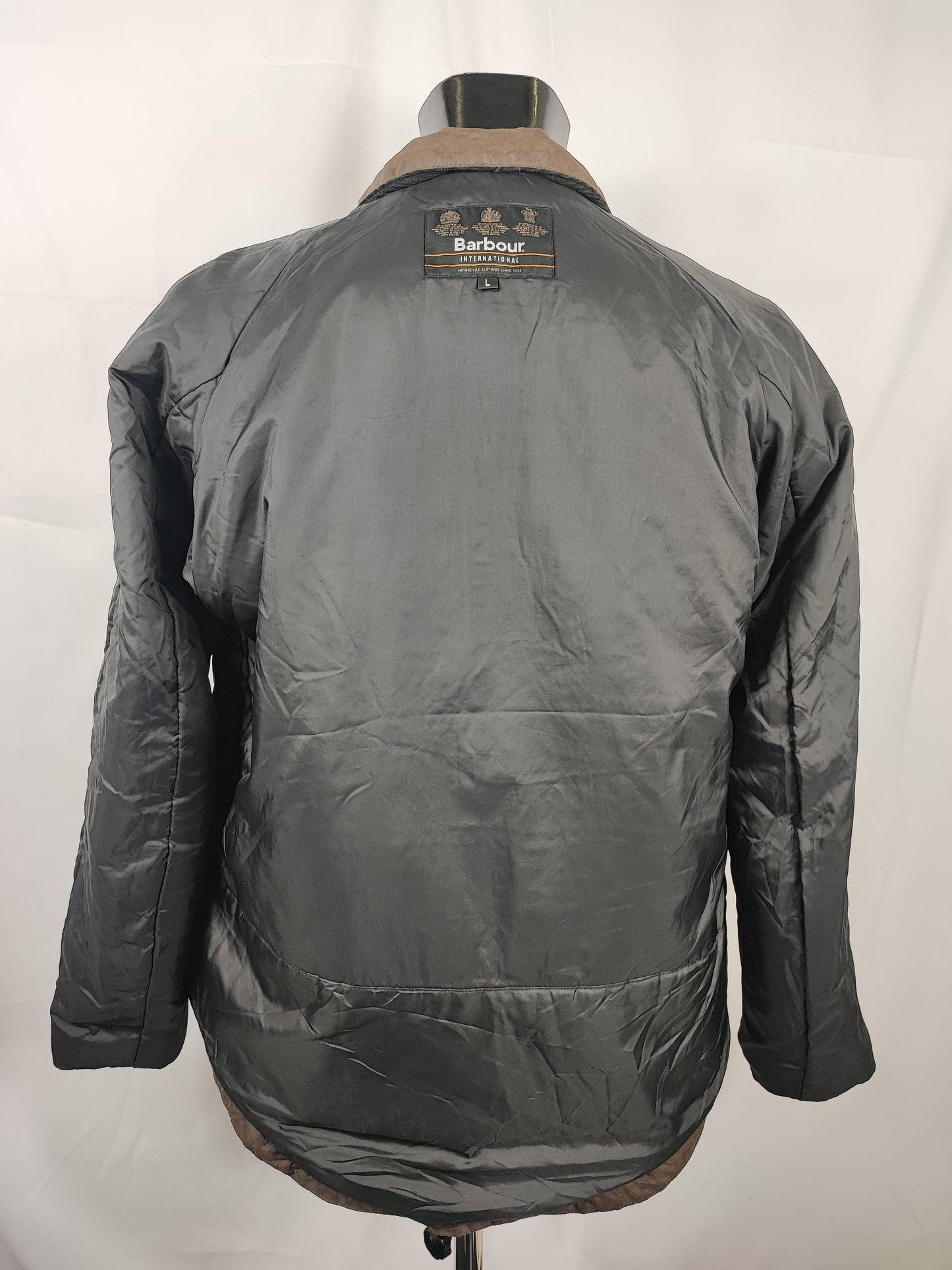 Giacca Barbour International Tennant grigio Large- Man Grey International Tennant Jacket Size L