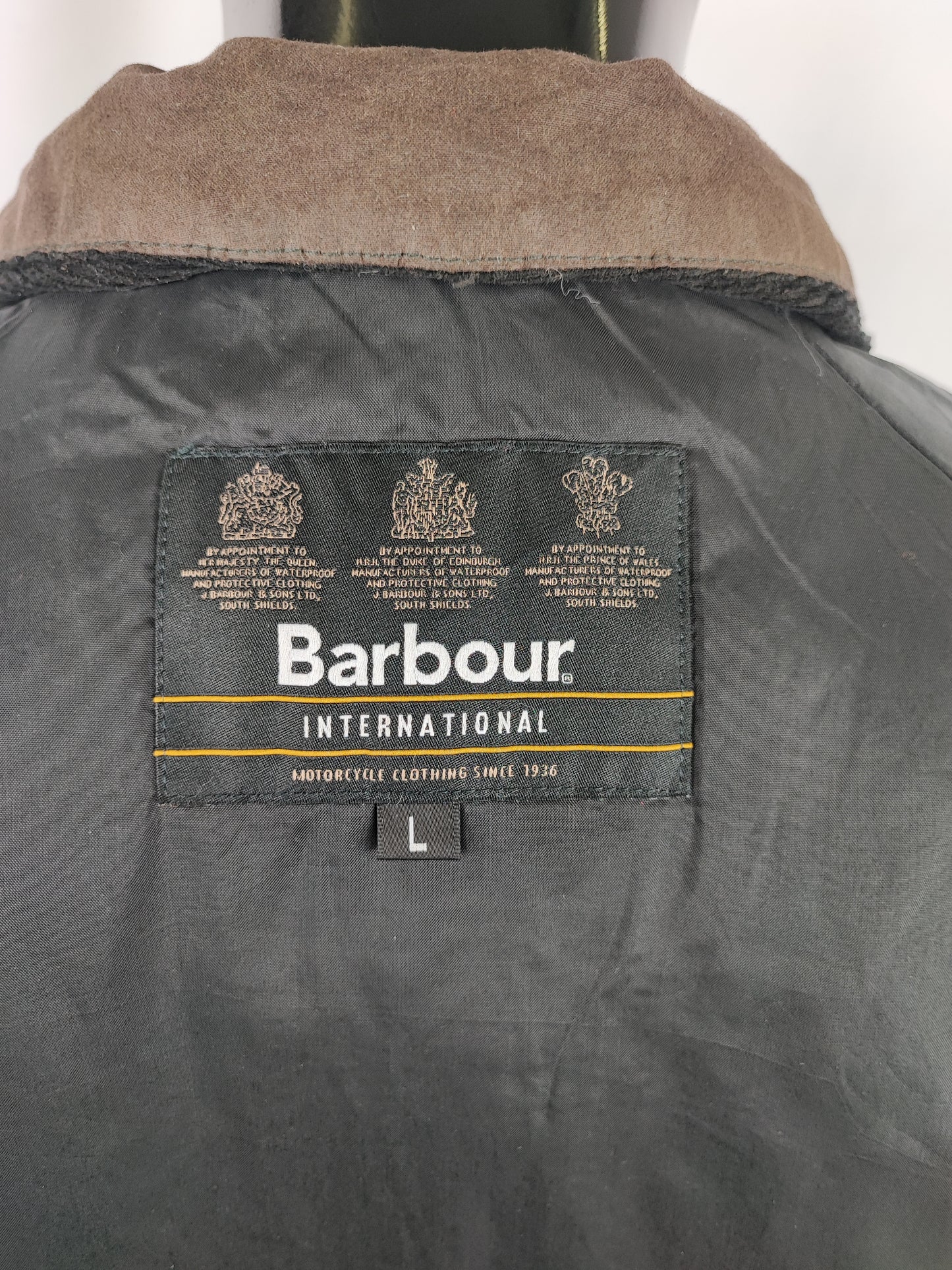 Giacca Barbour International Tennant grigio Large- Man Grey International Tennant Jacket Size L