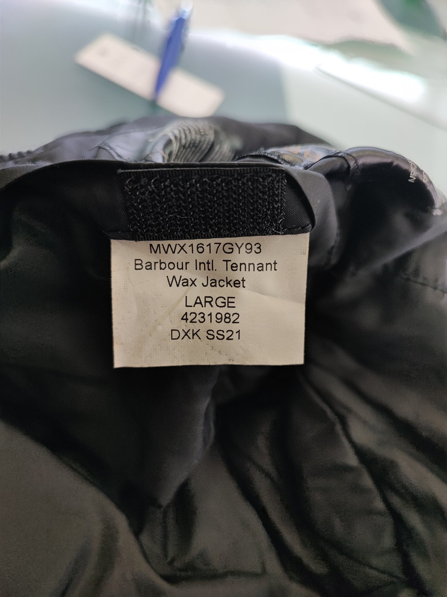 Giacca Barbour International Tennant grigio Large- Man Grey International Tennant Jacket Size L