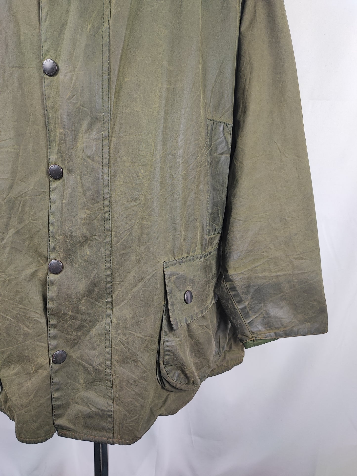 Barbour Giacca Beaufort verde C52/132 cm Man Green Wax Beaufort jacket Size XXXL