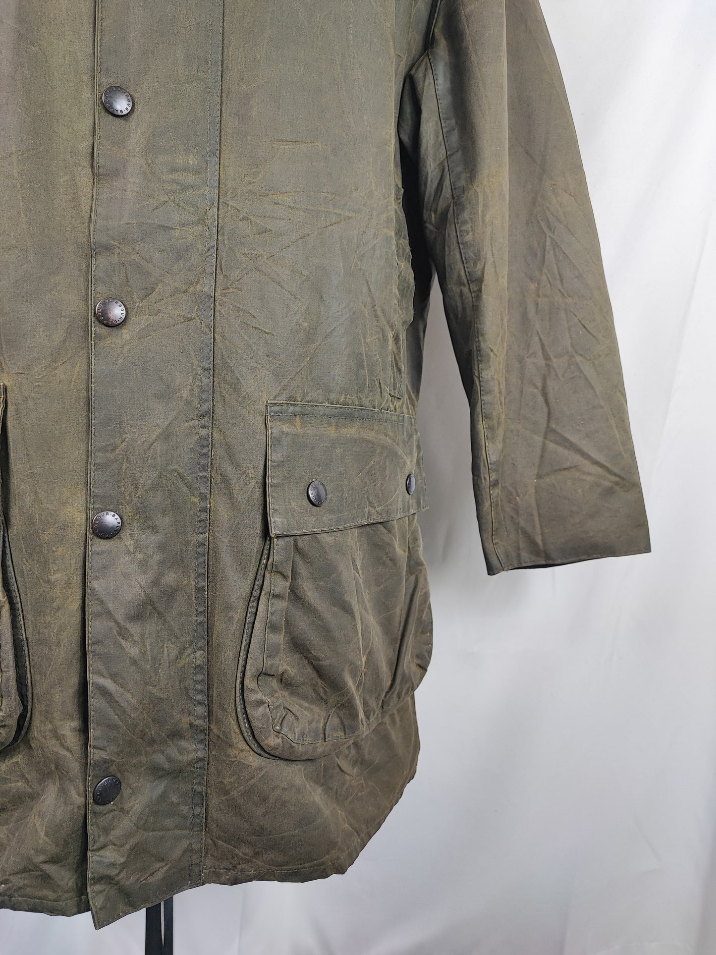 Giacca Barbour Vintage Northumbria C40/102cm-Green Waxed Northumbria Jacket Size Medium