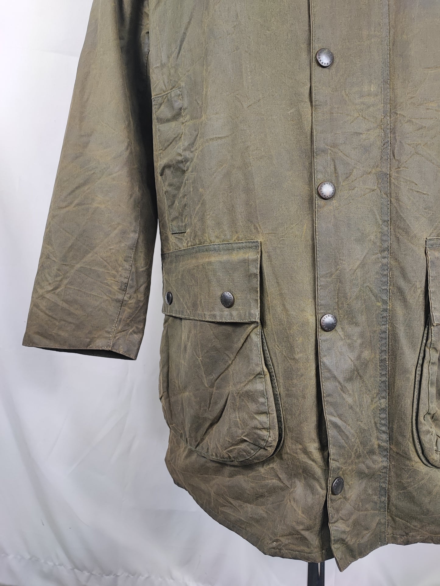 Giacca Barbour Vintage Northumbria C40/102cm-Green Waxed Northumbria Jacket Size Medium