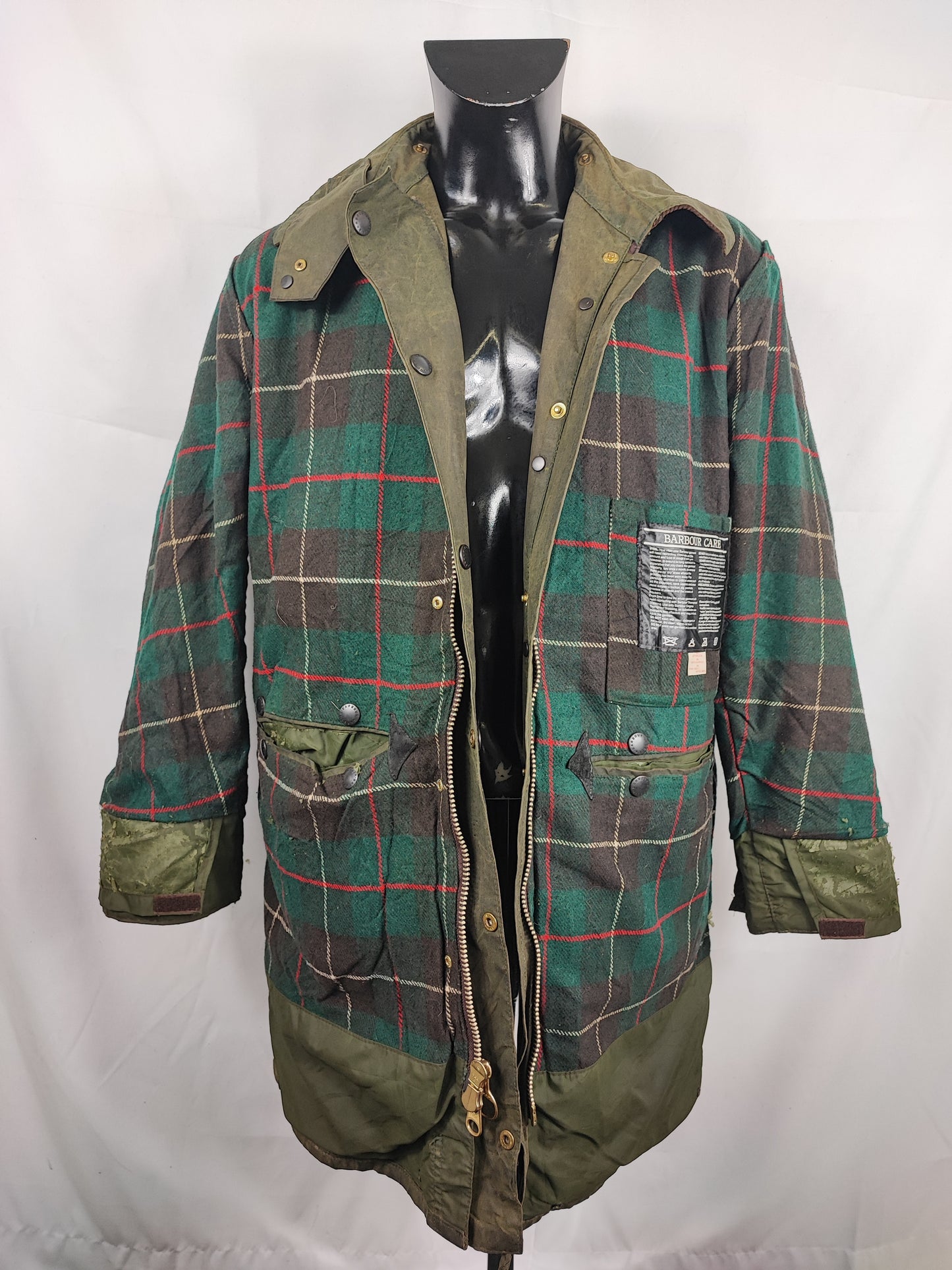 Giacca Barbour Vintage Northumbria C40/102cm-Green Waxed Northumbria Jacket Size Medium