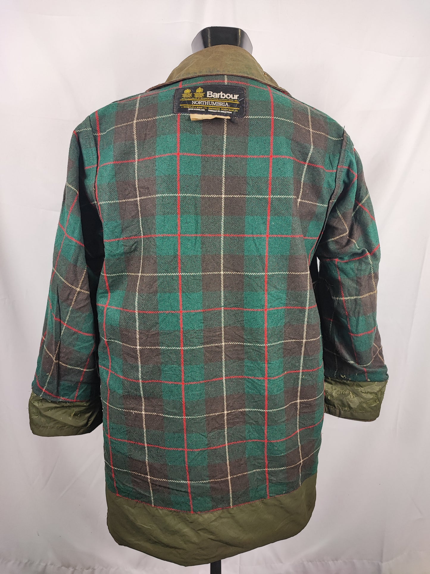 Giacca Barbour Vintage Northumbria C40/102cm-Green Waxed Northumbria Jacket Size Medium
