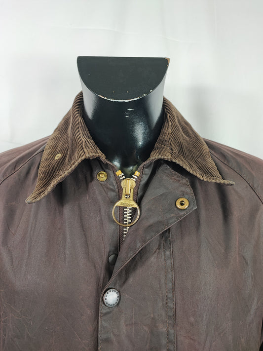 Barbour Giacca Beaufort Marrone C38/97 cm -Brown waxed Beaufort Jacket Size Medium