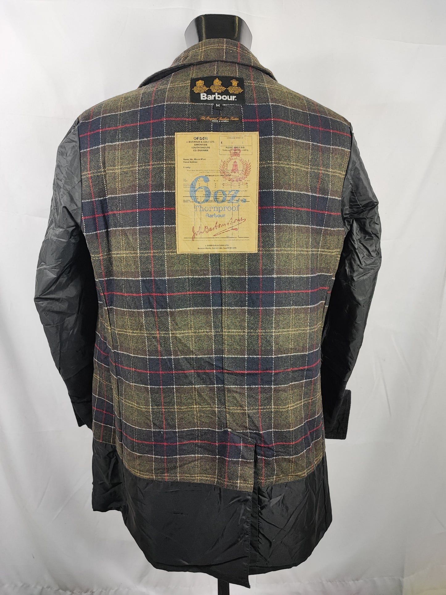 Trench Barbour Coater Nera Uomo cerata Medium Man Black Waxed Coater jacket size M