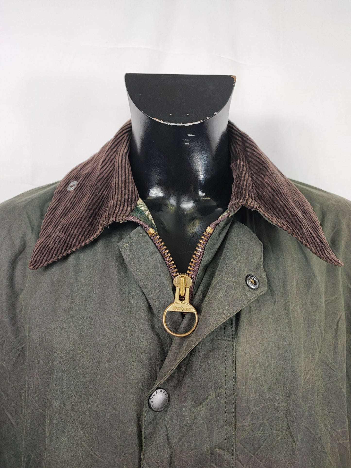 Giacca Barbour Border verde Vintage Cerata C40/102 cm - Green wax border coat C40 size Medium