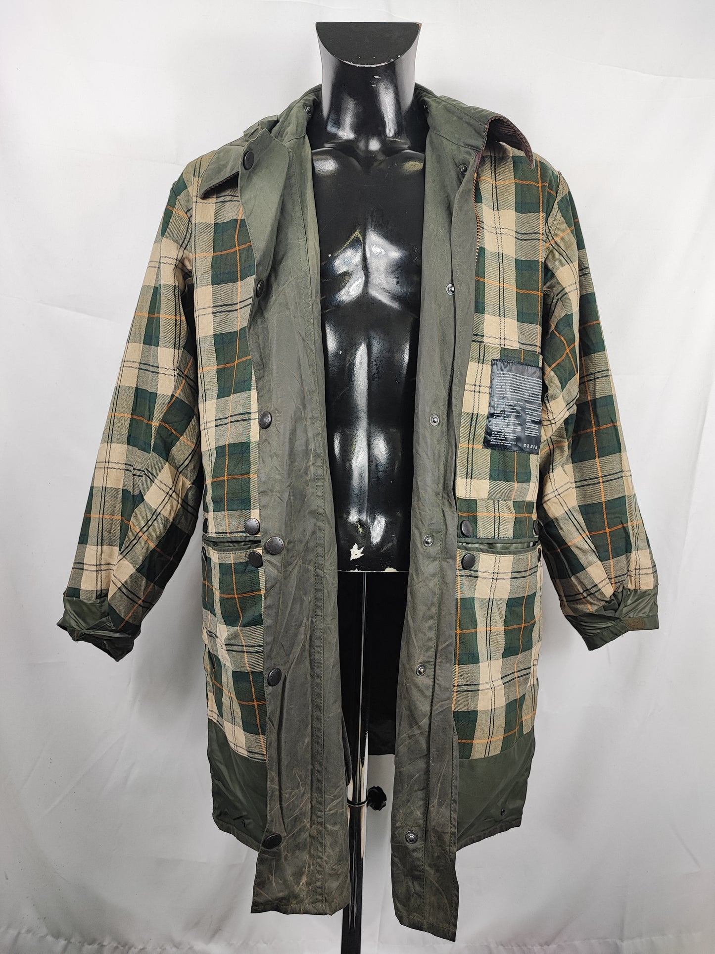 Giacca Barbour Border verde Vintage Cerata C40/102 cm - Green wax border coat C40 size Medium