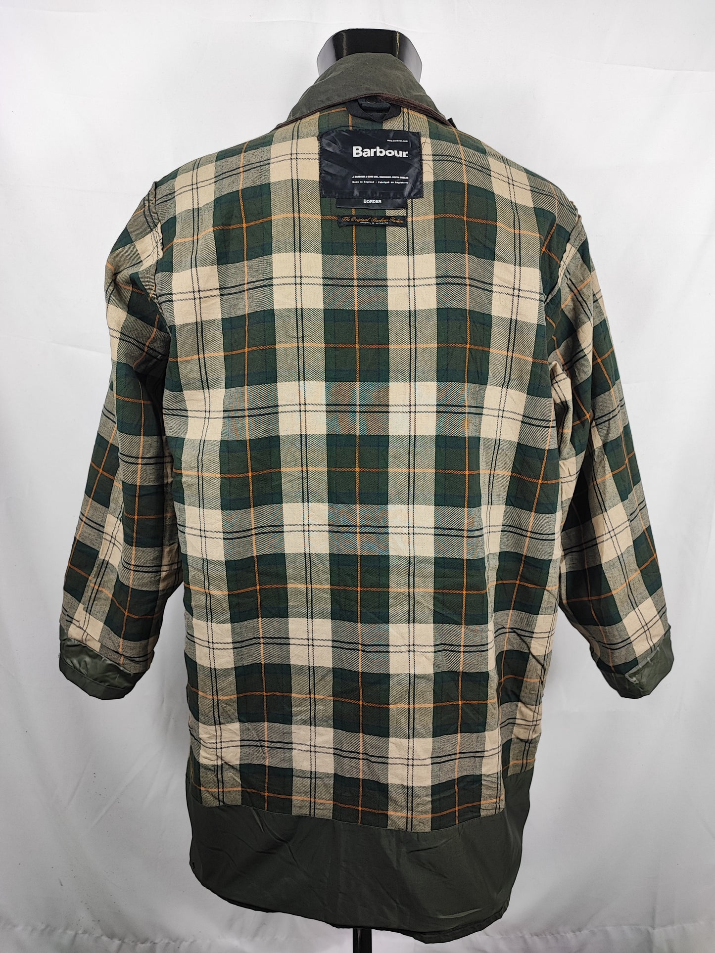 Giacca Barbour Border verde Vintage Cerata C40/102 cm - Green wax border coat C40 size Medium