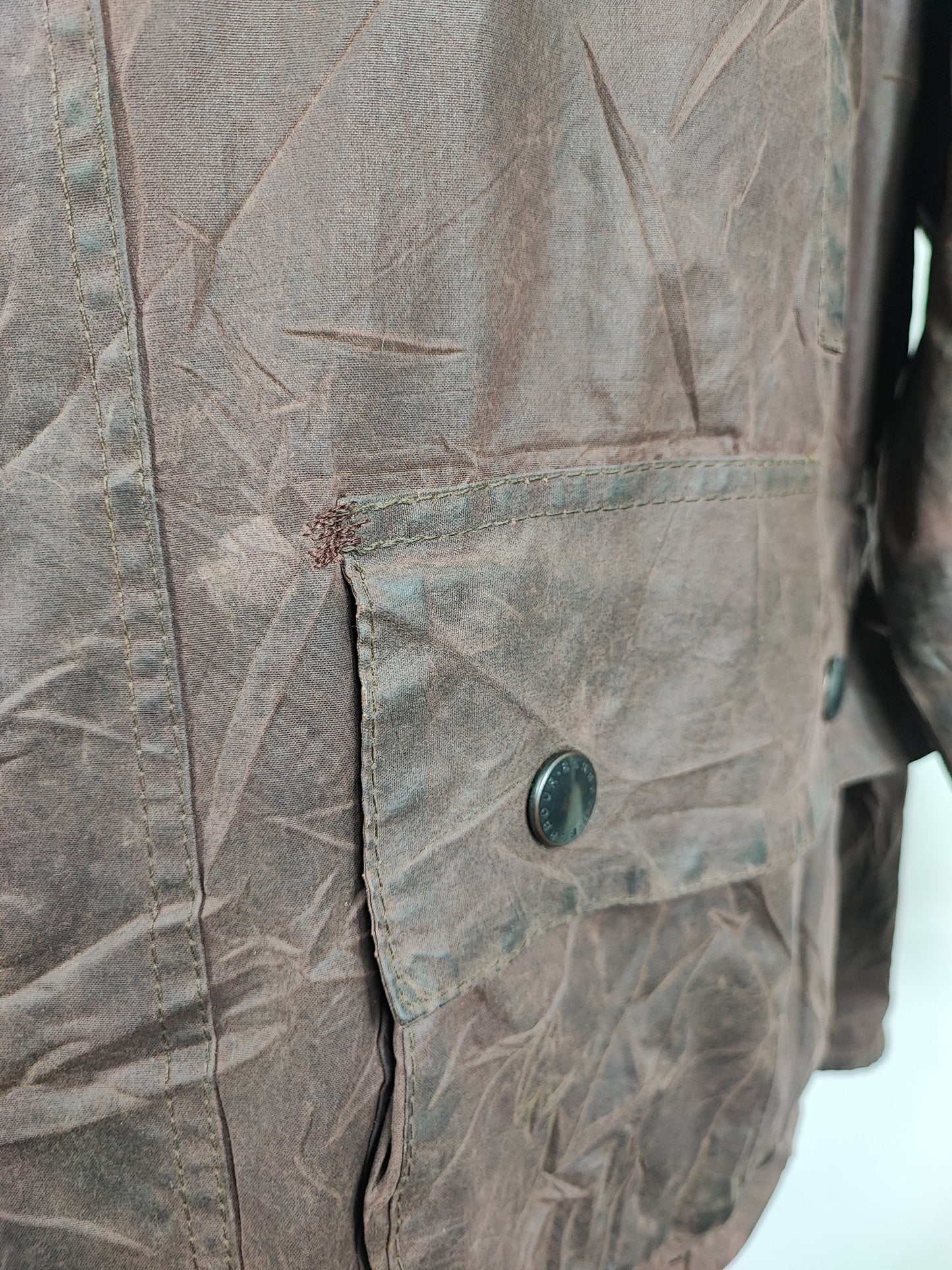 Barbour Giacca Beaufort vintage marrone C52/132 cm Man Brown Wax Beaufort jacket size XXXL