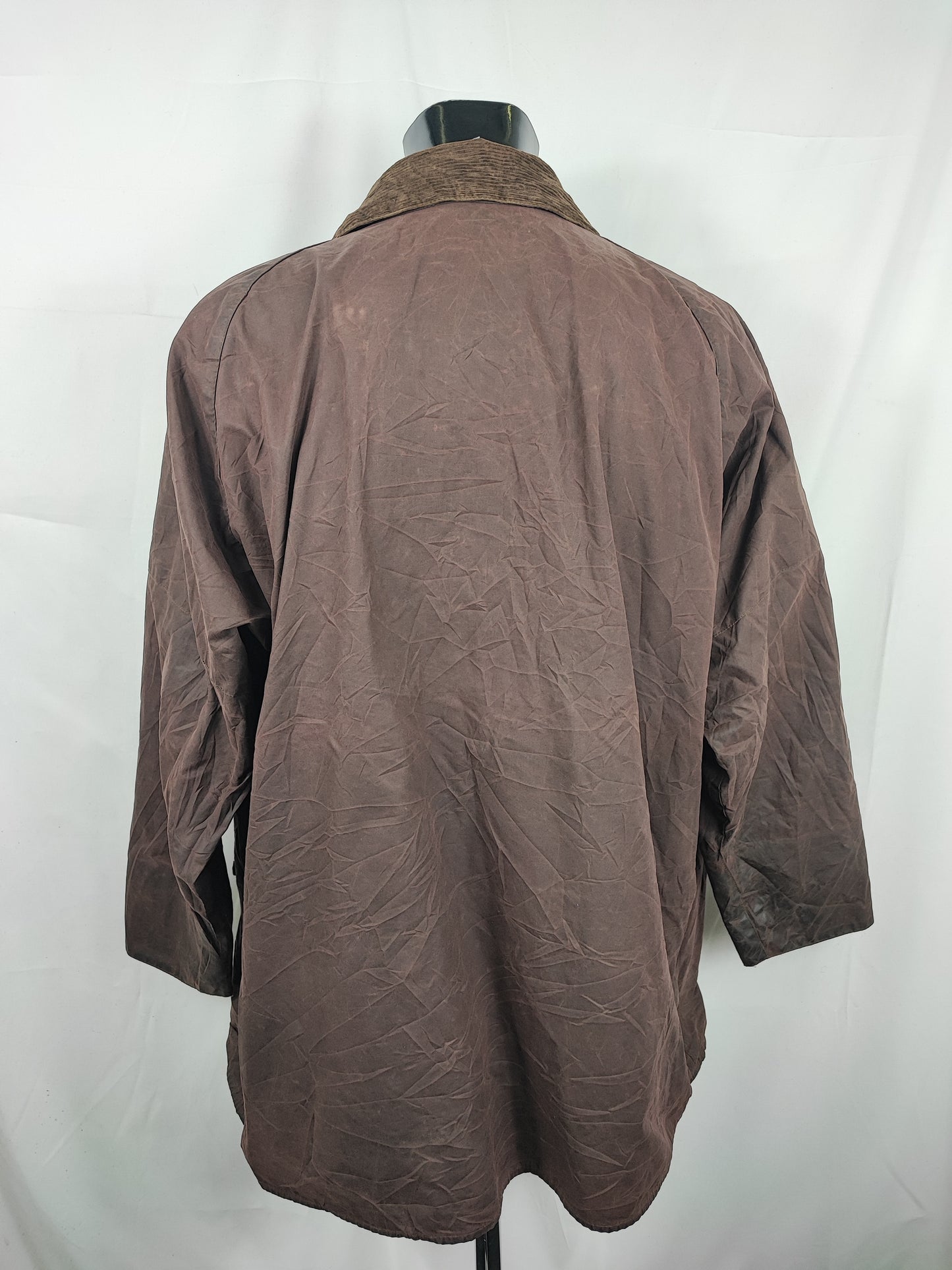 Barbour Giacca Beaufort vintage marrone C52/132 cm Man Brown Wax Beaufort jacket size XXXL