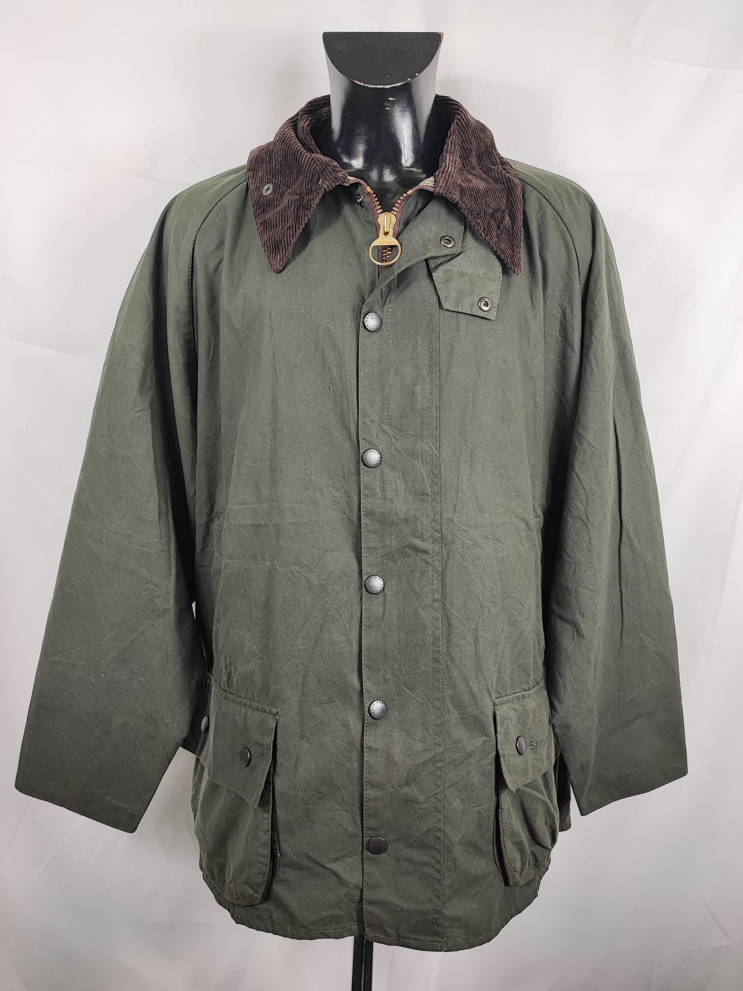 Barbour Giacca Beaufort verde C52/132 cm Man Green Wax Beaufort jacket Size XXXL