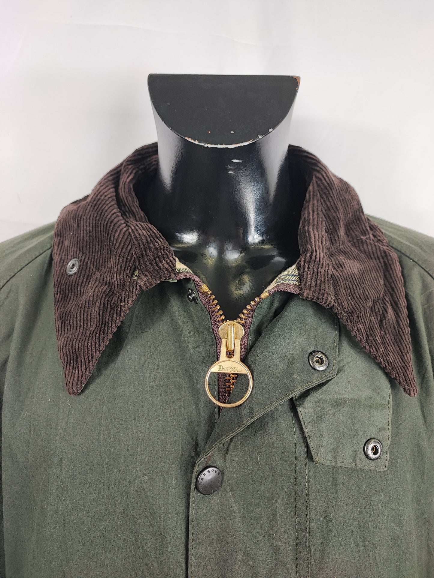Barbour Giacca Beaufort verde C52/132 cm Man Green Wax Beaufort jacket Size XXXL