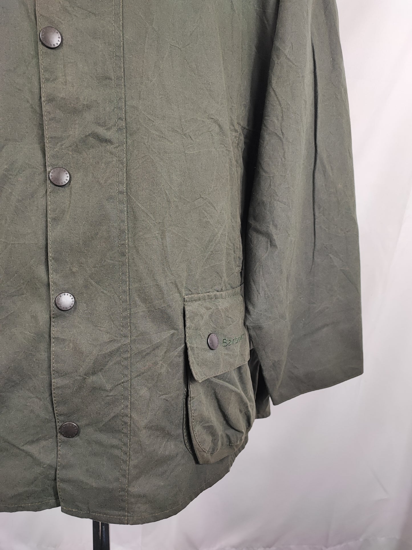 Barbour Giacca Beaufort verde C52/132 cm Man Green Wax Beaufort jacket Size XXXL