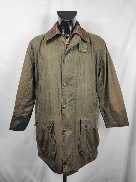 Barbour unisex Border verde cotone Cerato C40/102cm  Green Border Coat Size Medium C40