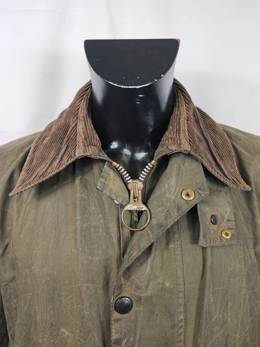 Barbour unisex Border verde cotone Cerato C40/102cm  Green Border Coat Size Medium C40