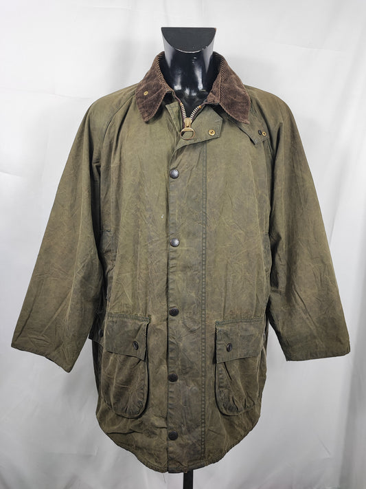 Barbour Gamefair Verde cerato C44/112 cm Man Vintage Green Wax Gamefair Jacket c44 Large/XL