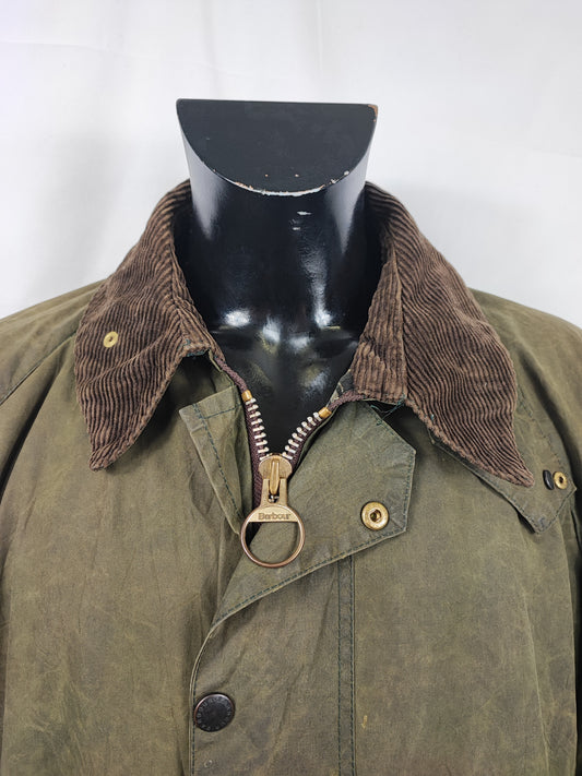 Barbour Gamefair Verde cerato C44/112 cm Man Vintage Green Wax Gamefair Jacket c44 Large/XL
