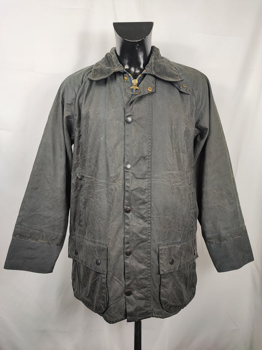 Barbour Giacca Beaufort blu C40/102 cm - Man Navy waxed Beaufort Jacket Size Medium