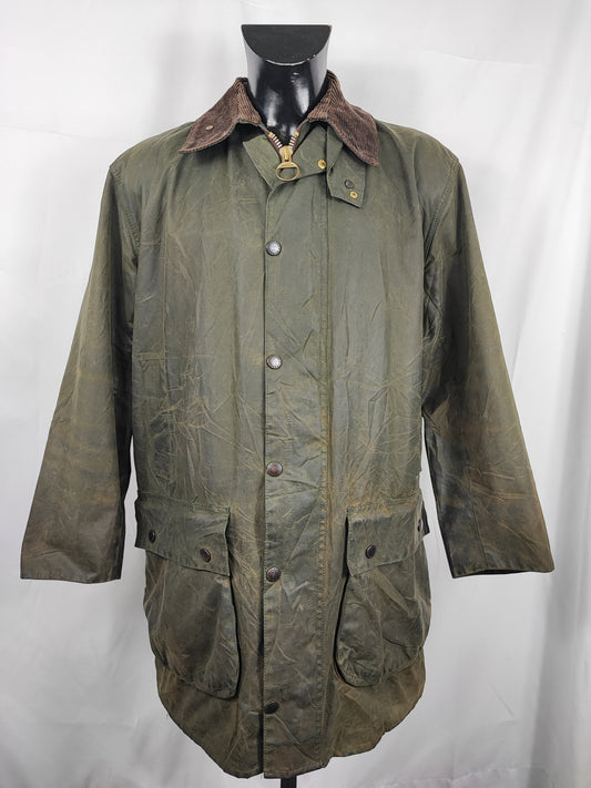 Giacca Barbour Vintage Northumbria C40/102cm-Green Waxed Northumbria Jacket Size Medium
