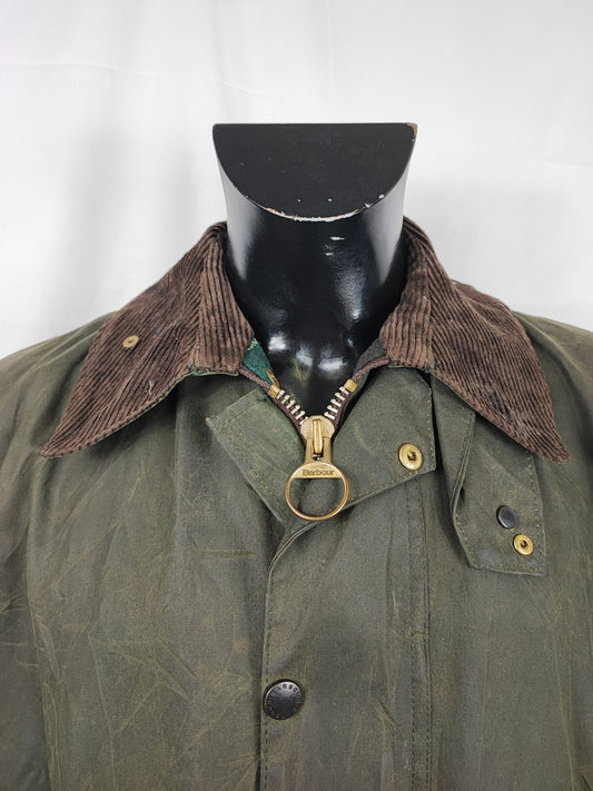 Giacca Barbour Vintage Northumbria C40/102cm-Green Waxed Northumbria Jacket Size Medium
