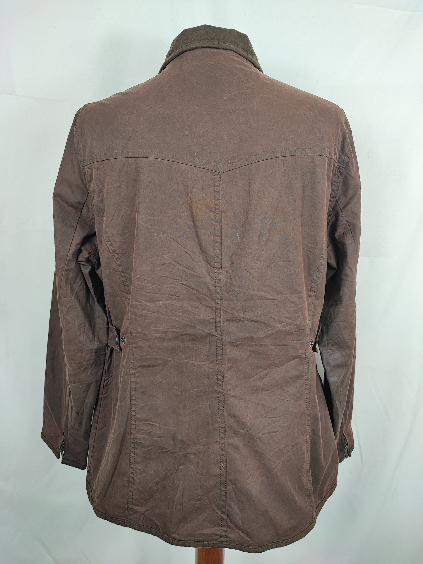 Barbour Giacca corta marrone donna Utility Medium 42 Lady Brown Utility wax Jacket uk12