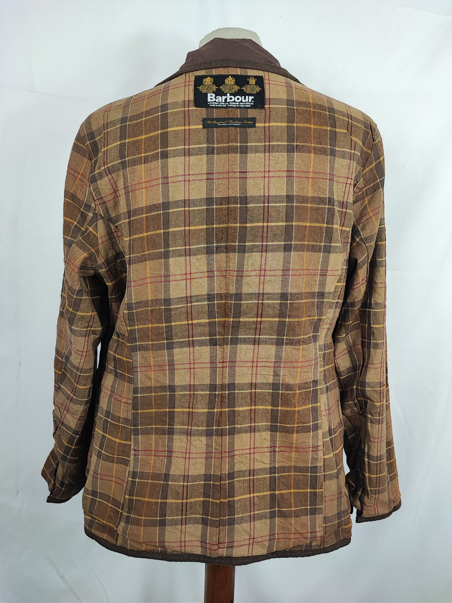 Barbour Giacca corta marrone donna Utility Medium 42 Lady Brown Utility wax Jacket uk12
