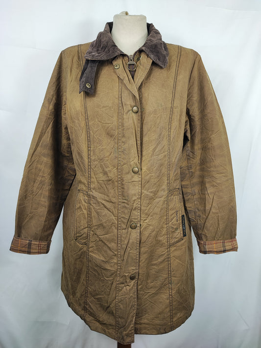 Giacca Barbour Belsay donna Beige Uk16 tg. 44/46 ita Beige Waxed Unisex Coat size UK16