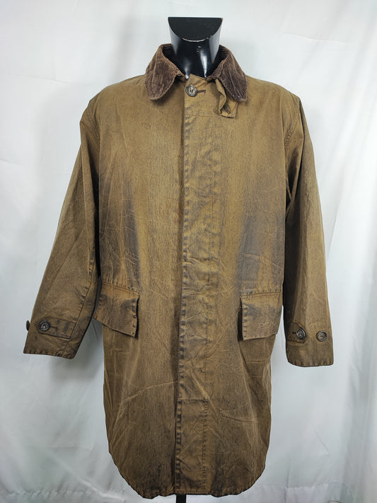 Barbour Trench Uomo Vintage cerato Original 3/4 coat Large- Olive Three quarters coat olive Size Large