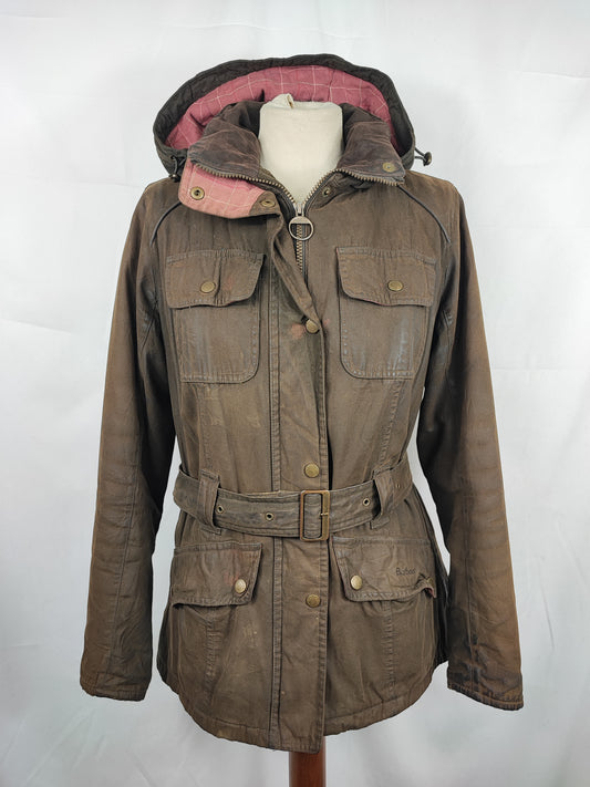 Barbour Giacca da donna oliva Medium Tg.42/44 Equine Lady Olive cotton jacket size uk14