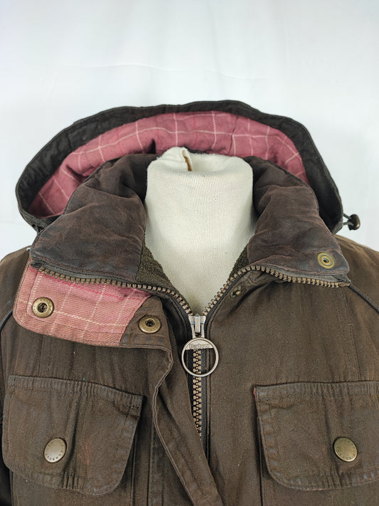 Barbour Giacca da donna oliva Medium Tg.42/44 Equine Lady Olive cotton jacket size uk14