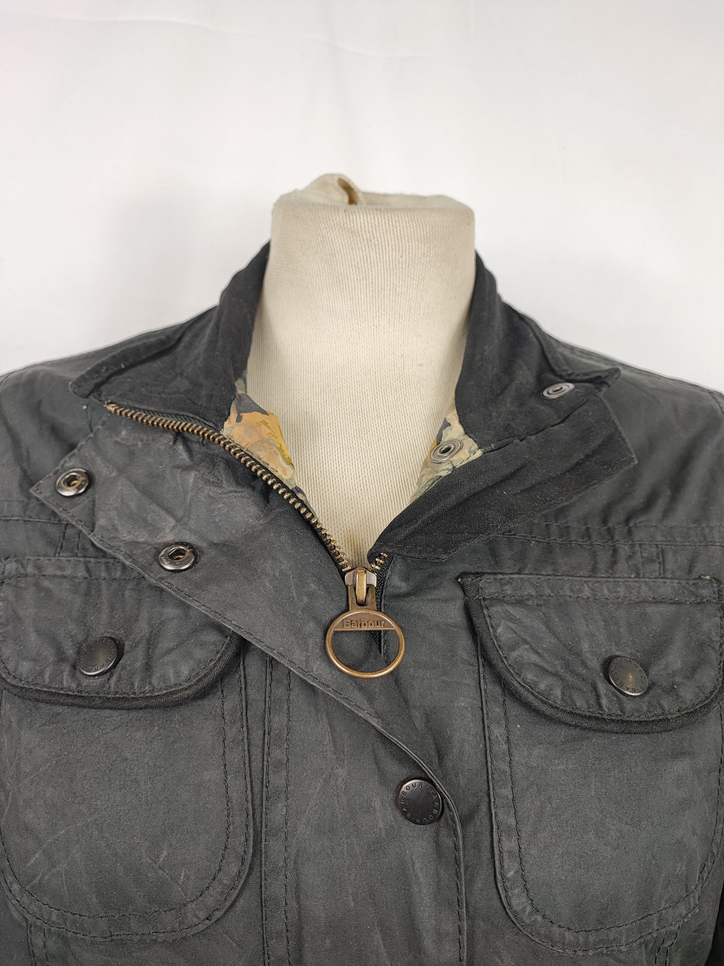 Giacca Barbour corta da donna nera Kate liberty jacket Tg.40 Small - Lady Black Wax liberty jacket size uk10