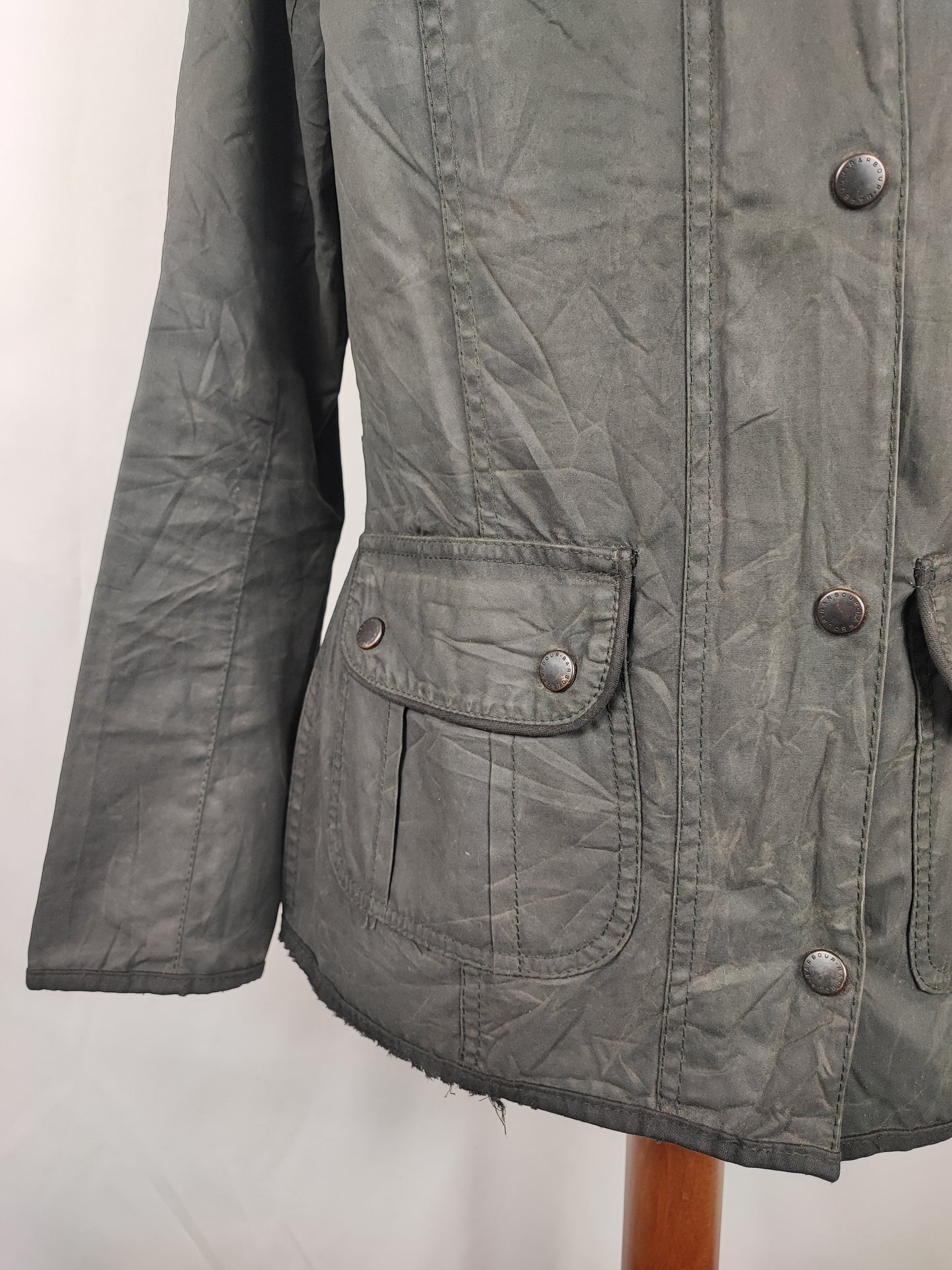 Giacca Barbour corta da donna nera Kate liberty jacket Tg.40 Small - Lady Black Wax liberty jacket size uk10