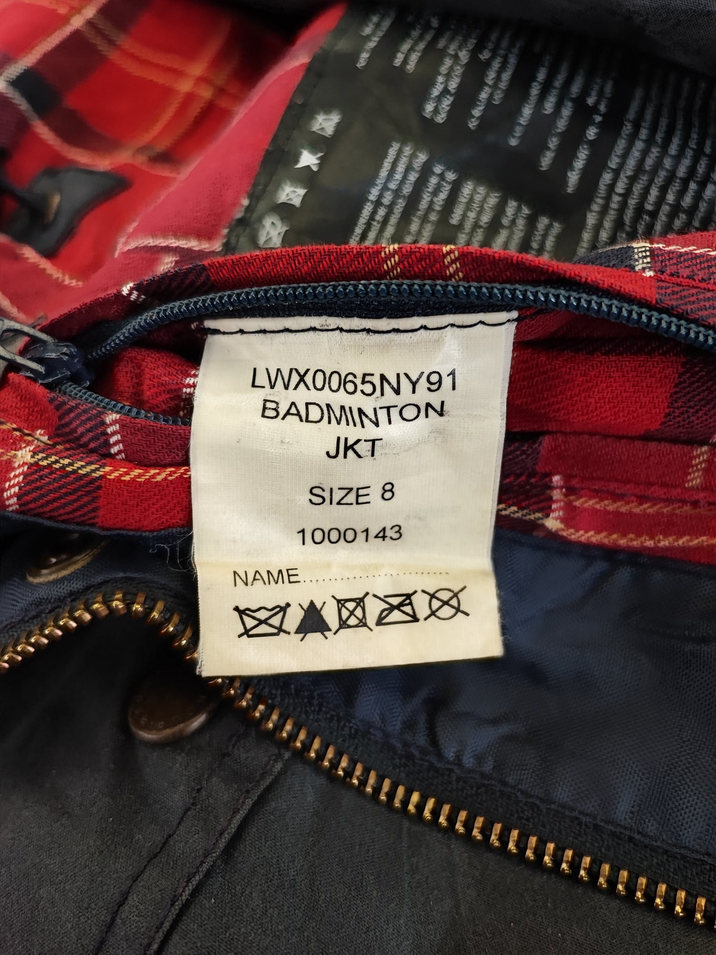 Giacca Barbour donna Badminton blu cerata UK8 Xsmall Navy wax Lady jacket Xsmall size Uk8