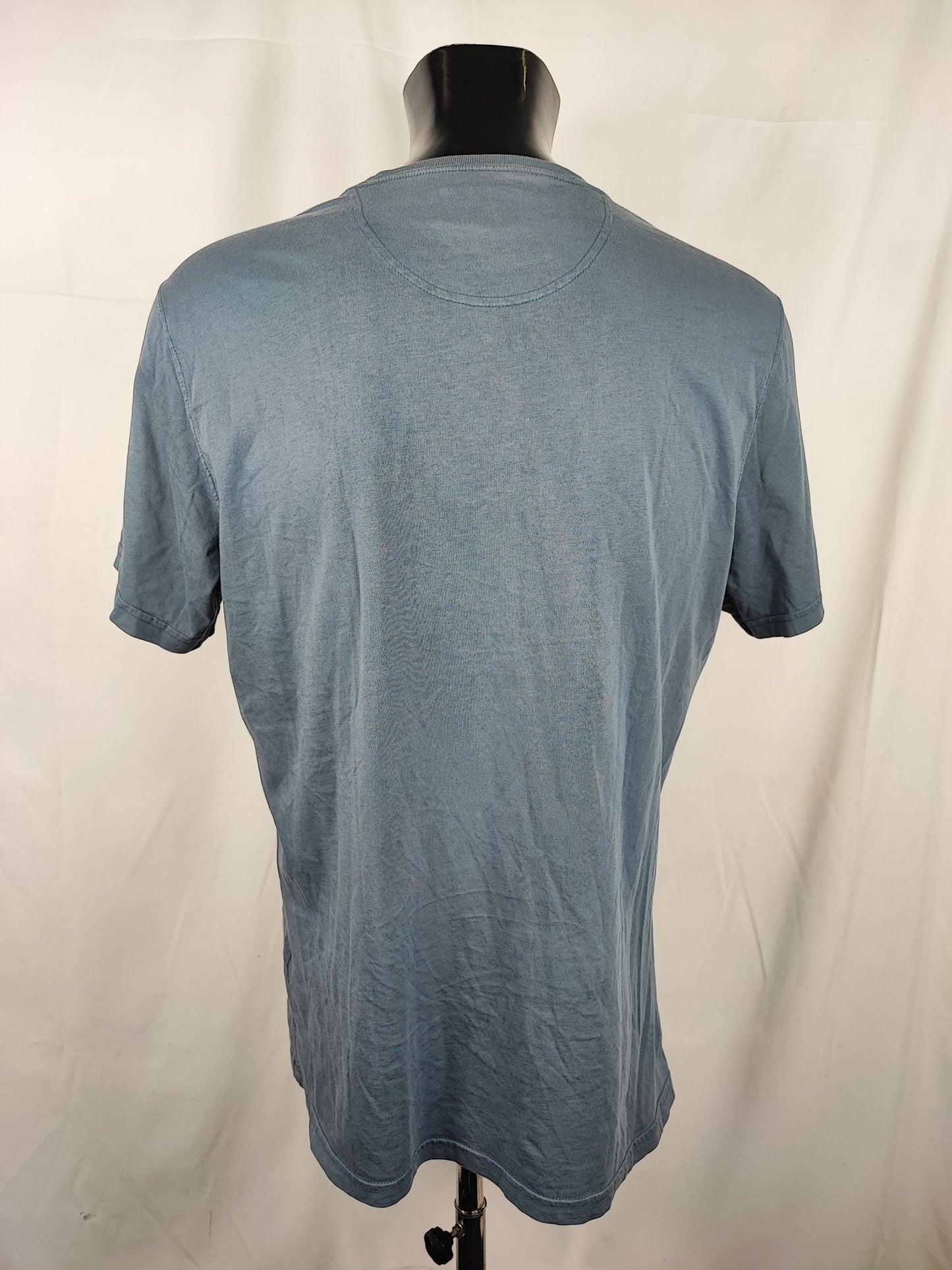 T-shirt Barbour Steve Mc Queen blu da uomo in cotone taglia Large