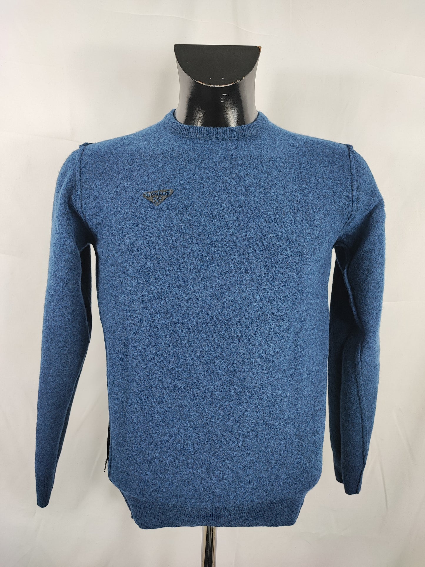 Maglione Barbour Blu In lana Medium - Lambswool Blue Crew Neck Jumper Size Medium