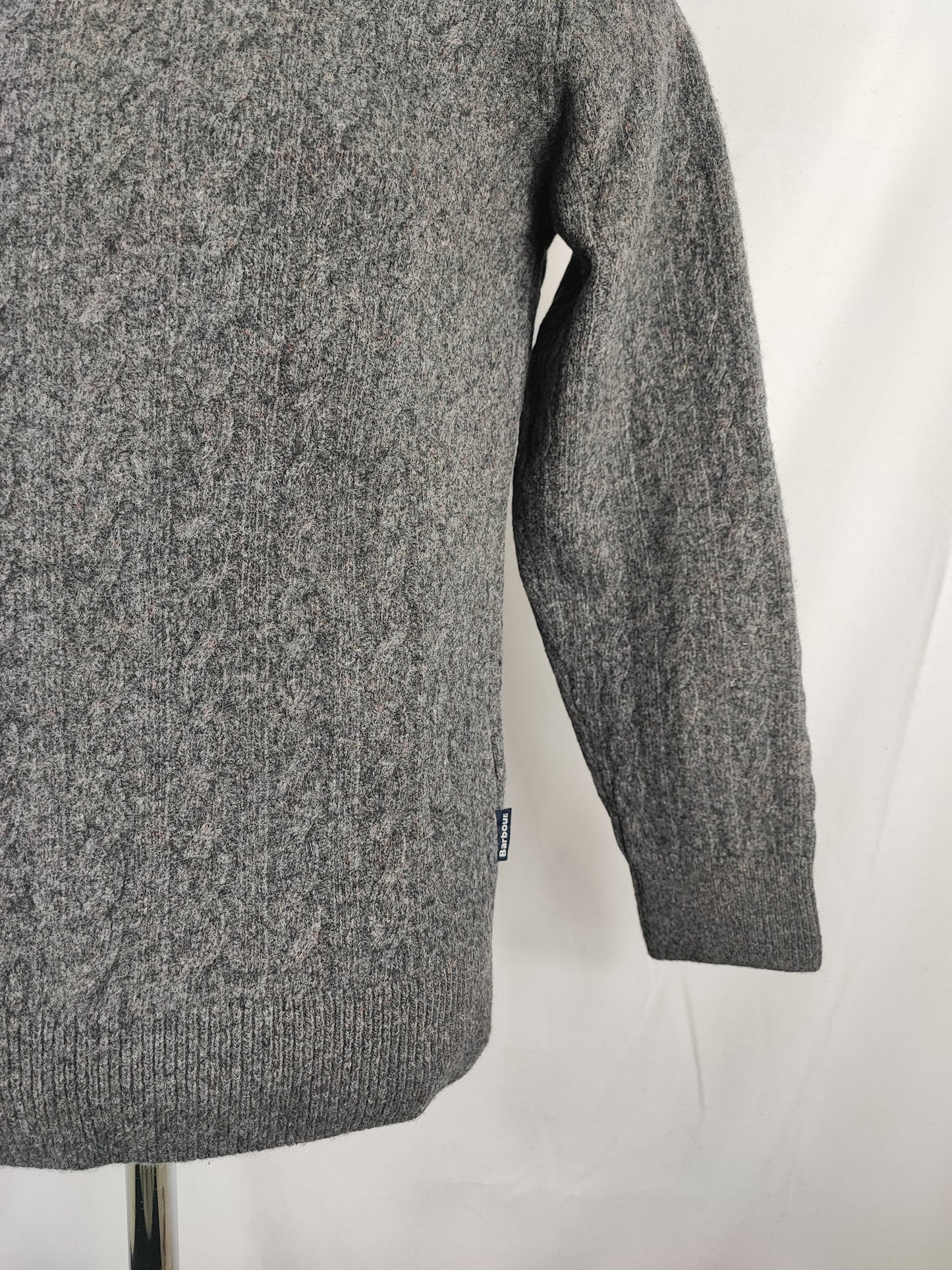 Maglione Barbour da uomo in lana Small - Man wool Grey Jumper size S