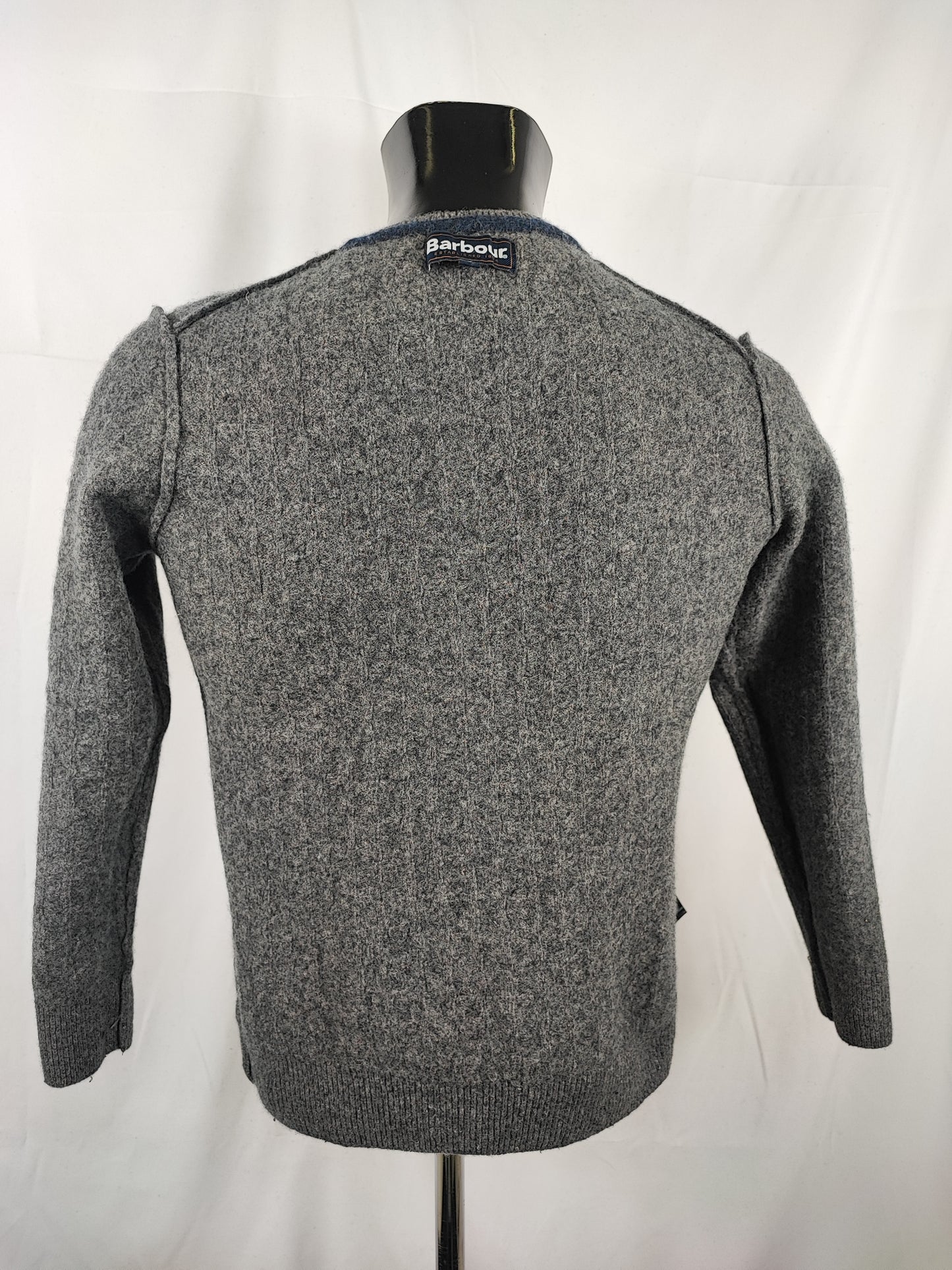 Maglione Barbour da uomo in lana Small - Man wool Grey Jumper size S