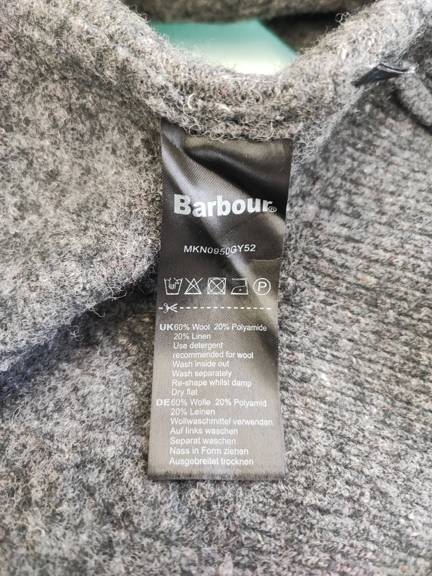 Maglione Barbour da uomo in lana Small - Man wool Grey Jumper size S