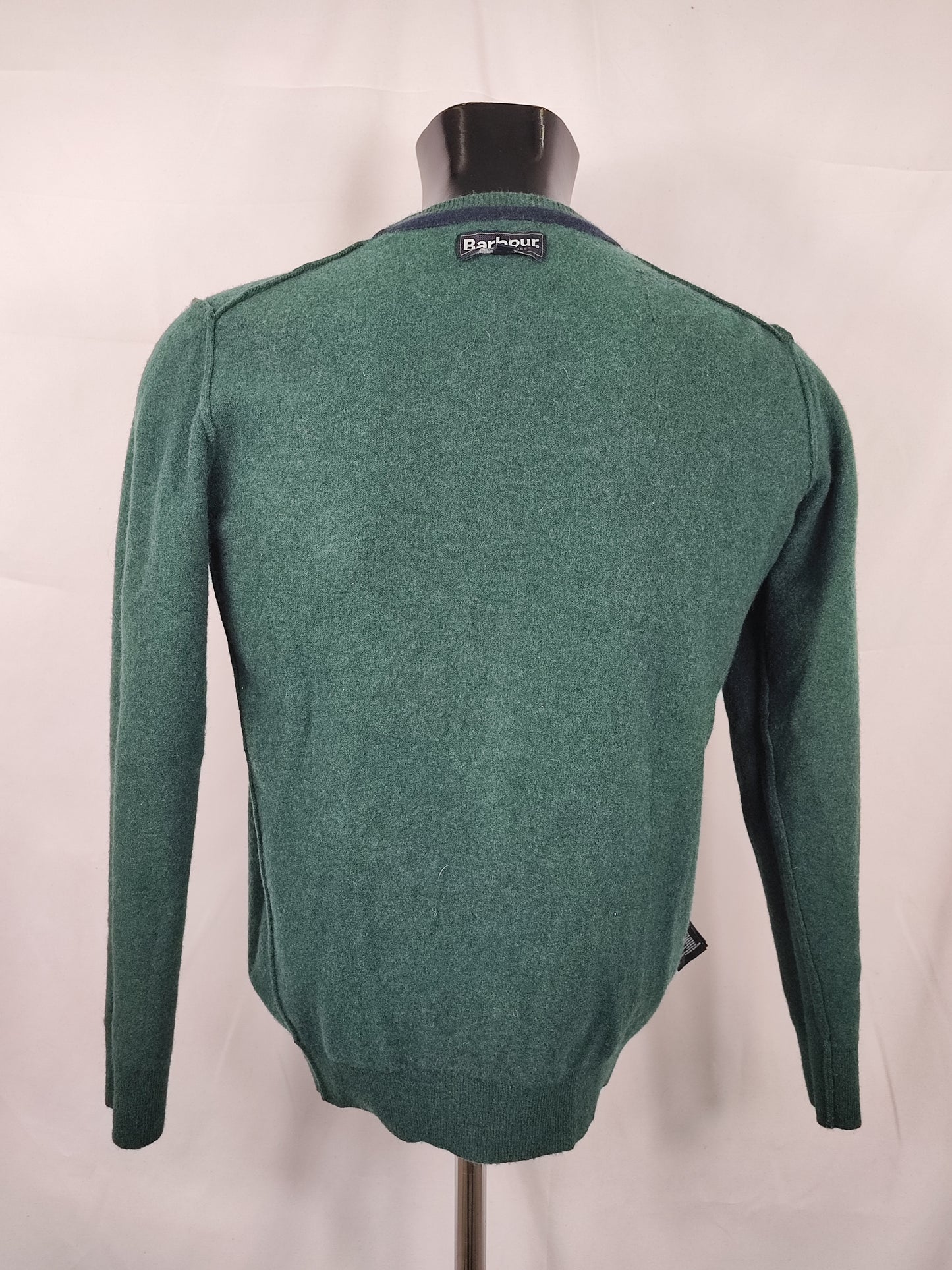 Maglione Barbour da uomo in lana verde Medium- Man wool Green Jumper size M