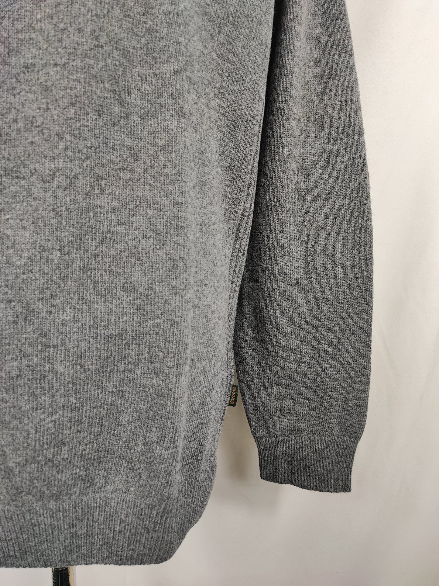 Maglione Barbour da uomo in lana grigio XL - Man Wool Grey Jumper Size XLarge